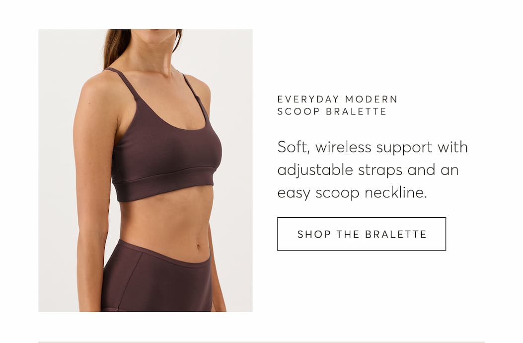 Soft, wireless support with adjustable straps and an easy scoop neckline. | Shop The Bralette