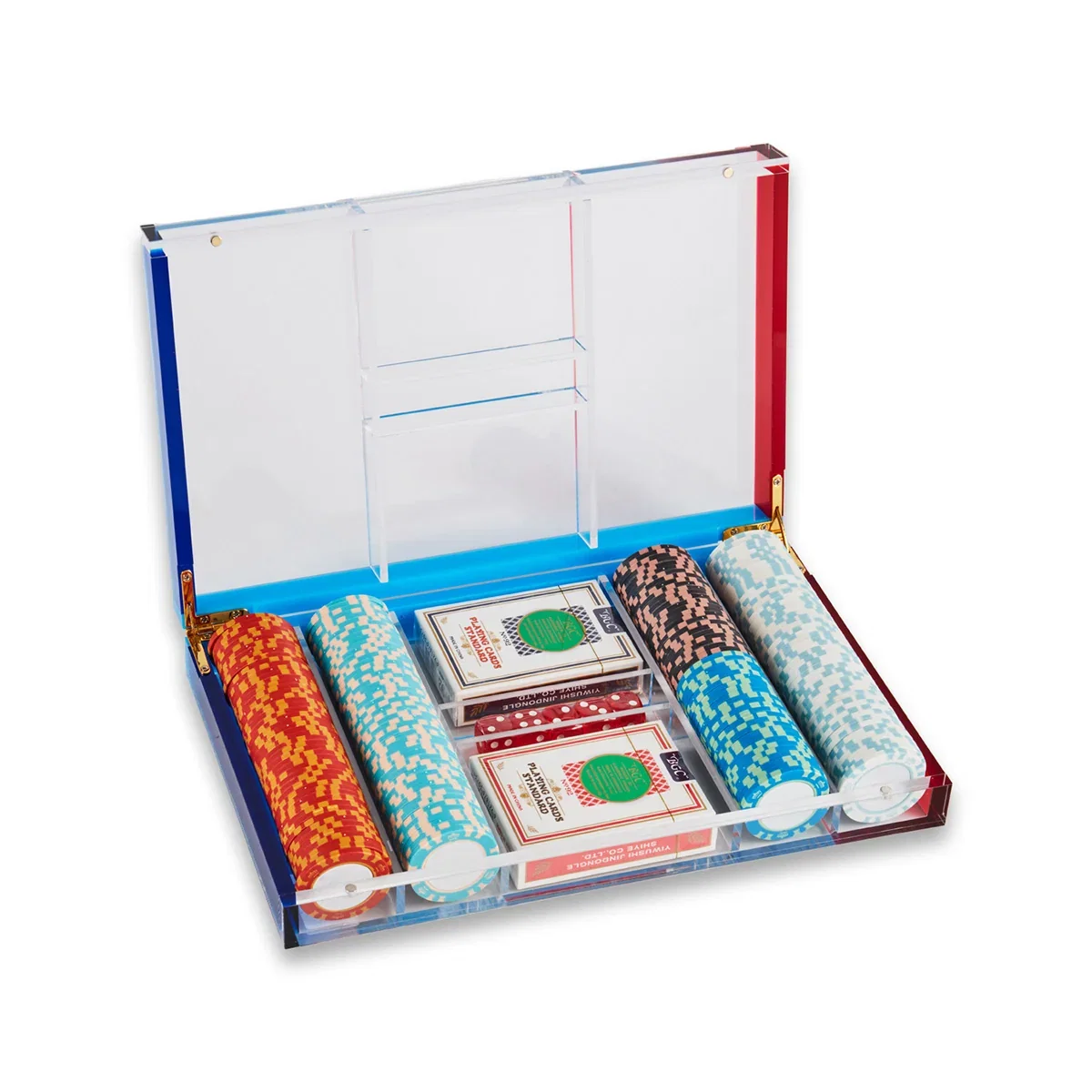 Image of Acrylic Poker set with 200 Casino Grade Chips