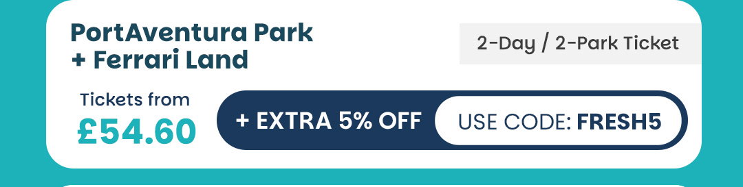 PortAventura Park + Ferrari Land: 2 Day, 2 Park Ticket!