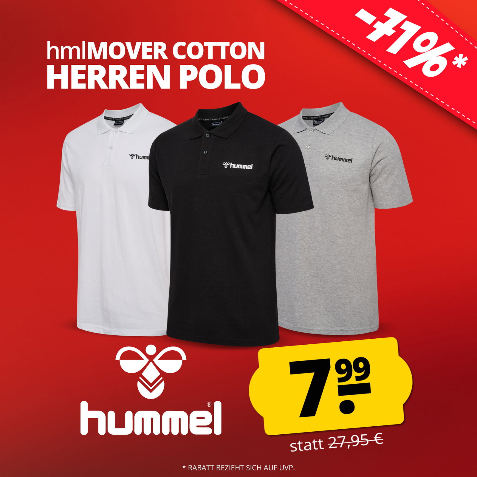 hummel hmlMOVER Cotton Herren Polo-Hemd 