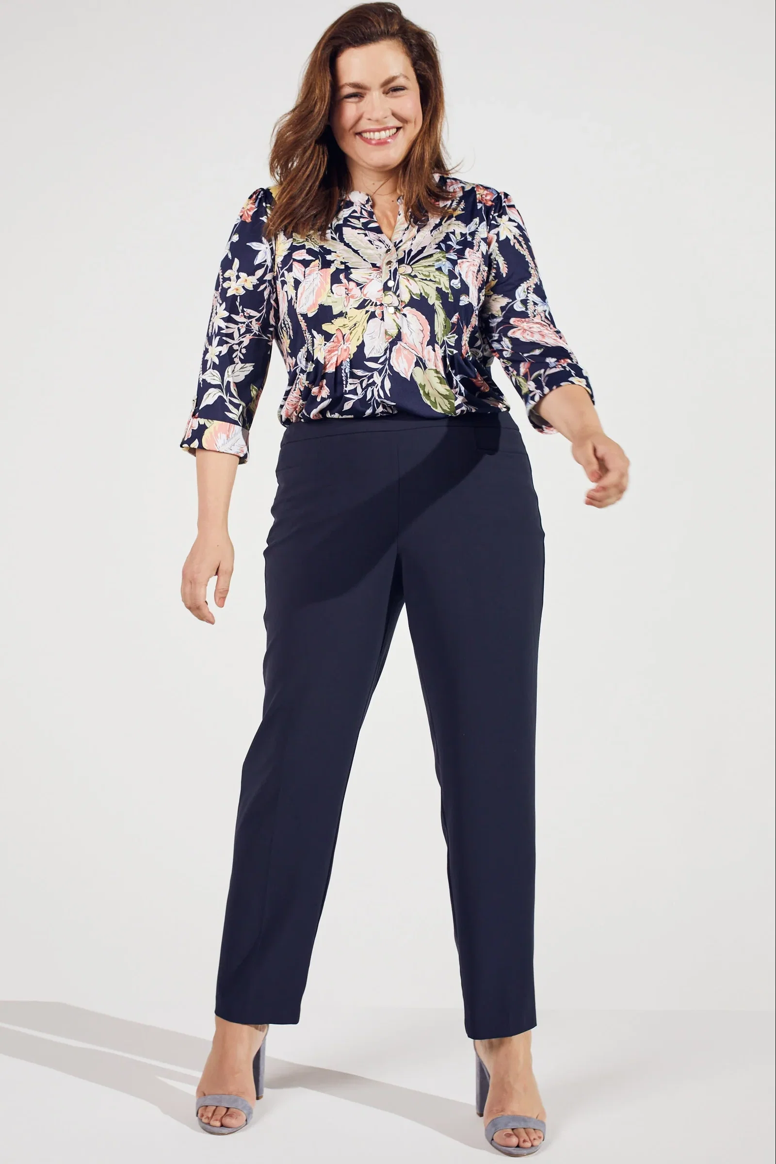 Image of Roz & Ali™ Secret Agent Tummy Control Taper Pants - Plus - Tall Length