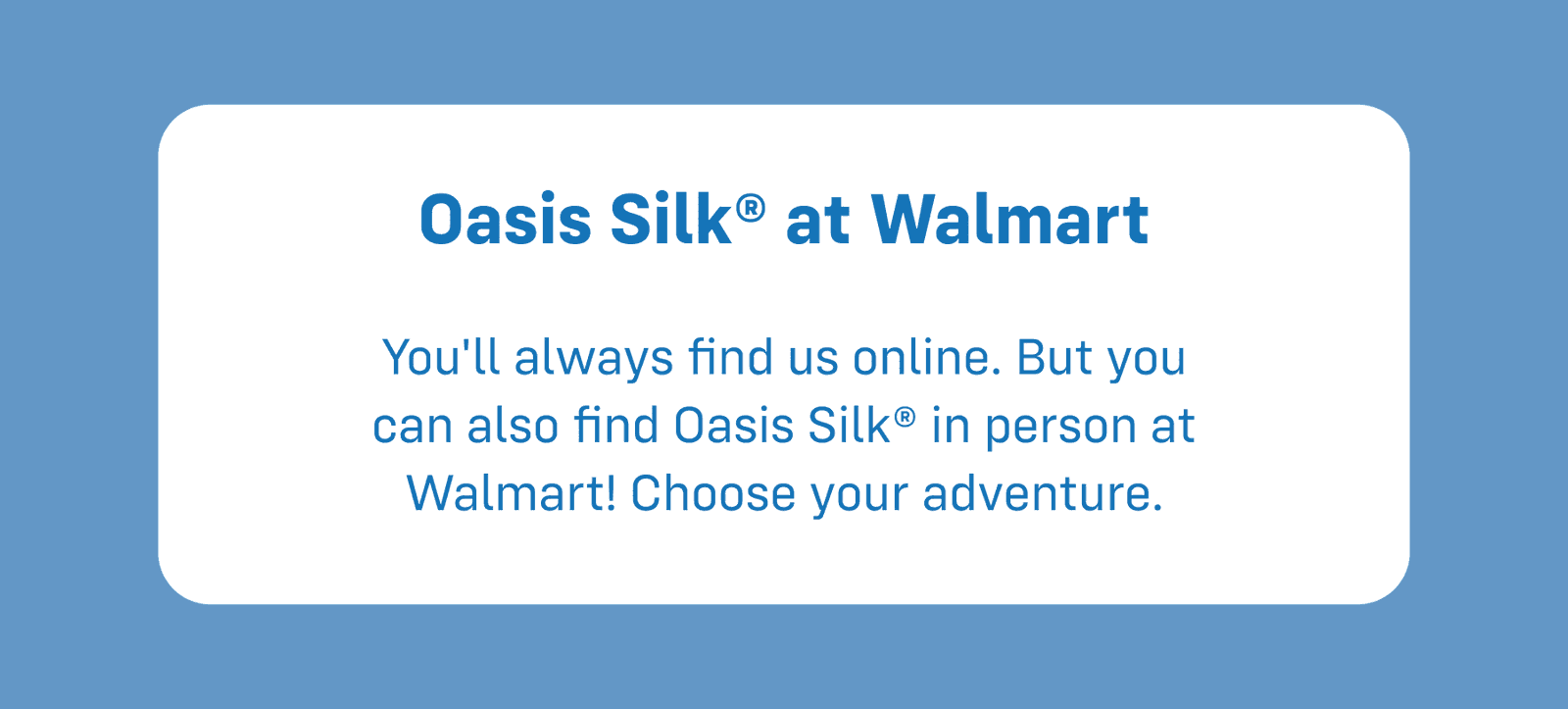 oasis silk® at walmart