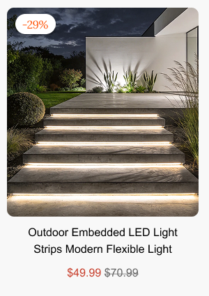 Outdoor Embedded LED Light Strips Modern Flexible Light