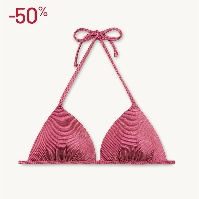 Reggiseno Triangolo Fisso Shiny Ribs