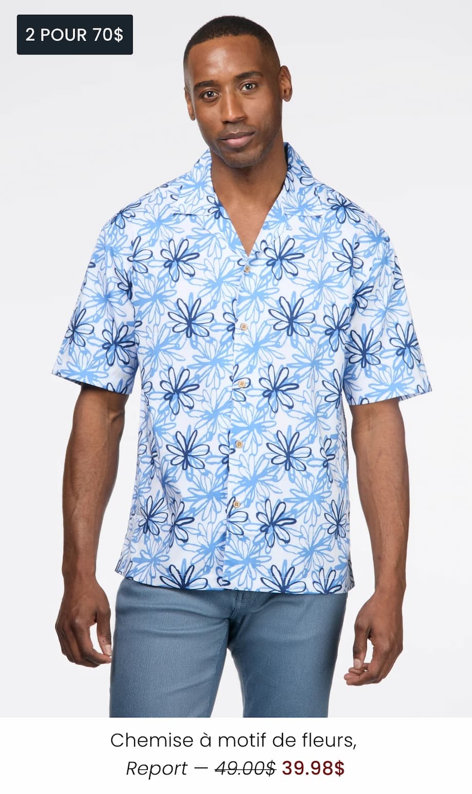Chemise à motif de fleurs