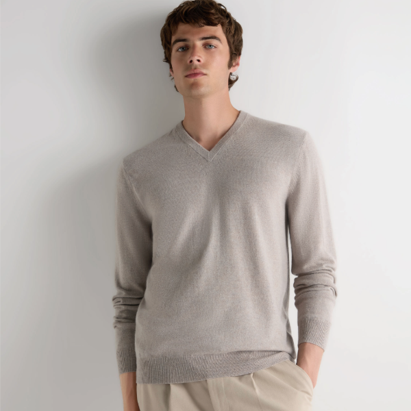 Men's Burlington V Neck Cashmere Jumper