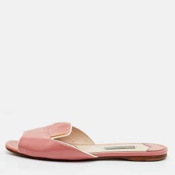 Size 37 Peach Pink Saffiano Le