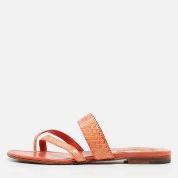 Orange Python Leather Susa Fla