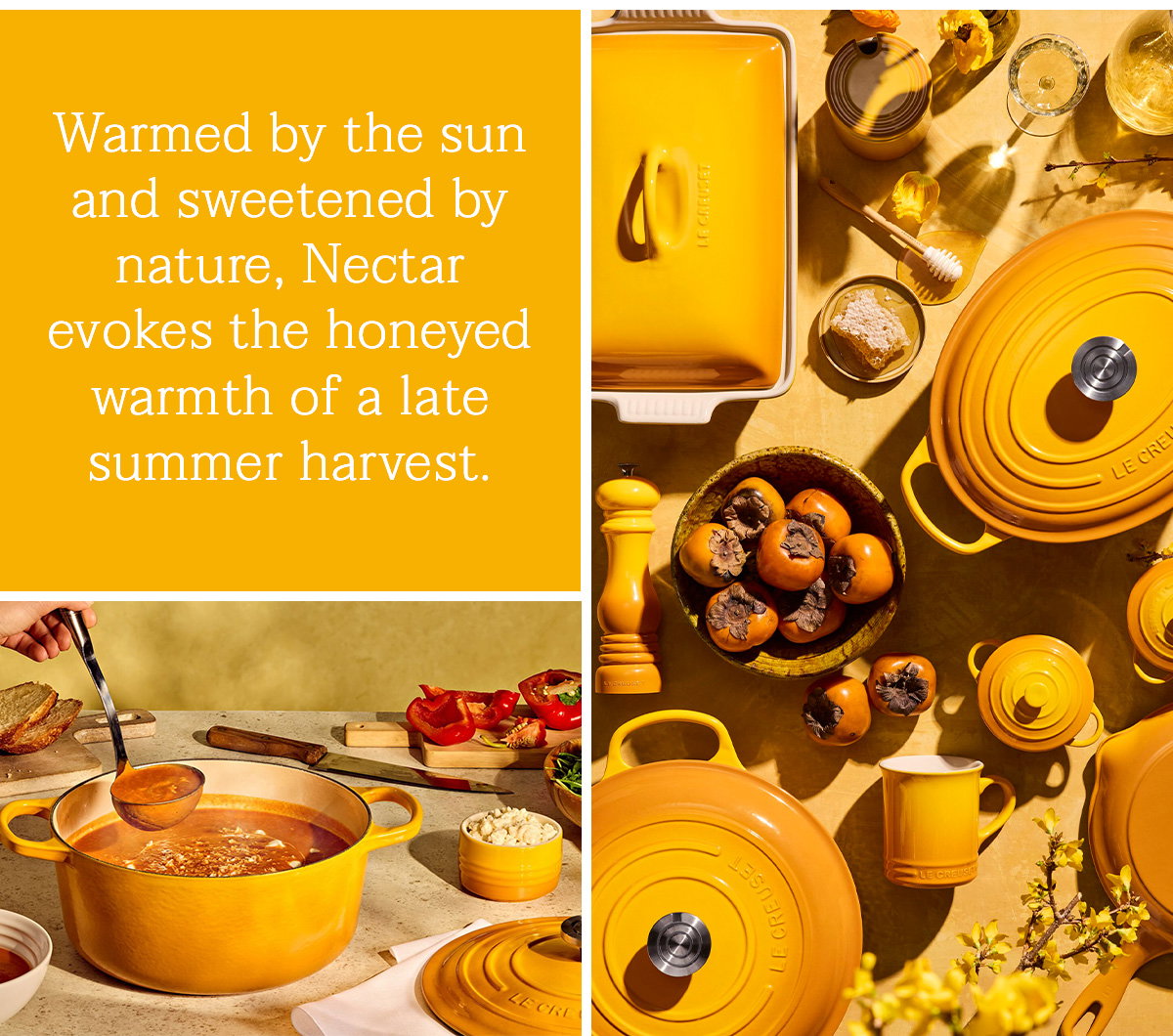 Warmed by the sun and sweetened by nature, Nectar evokes the honeyed warmth of a late summer harvest.