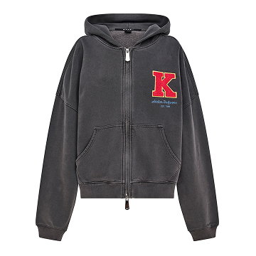 CAMPUS HOODIE WASHED BLACK
