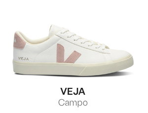 VEJA Women's Campo Leather Sneakers in White/Light Pink