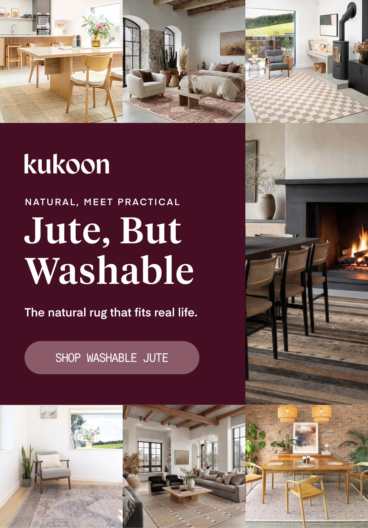 SHOP WASHABLE JUTE