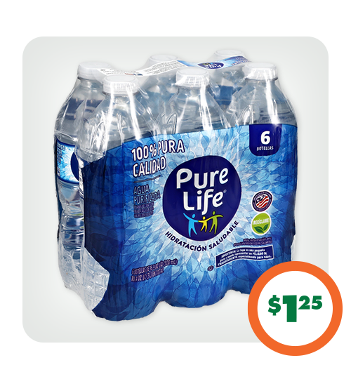 $1.25 Nestle® Pure Life 16.9-oz. Bottled Water, 6-ct.