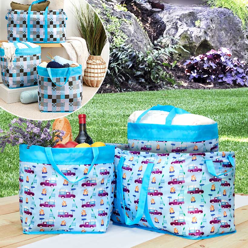 Image of Set of 3 Storage Bins – Americana or Glamping