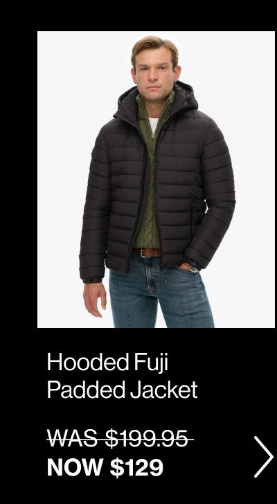 Hooded Fuji Padded Slim Fit Jacket