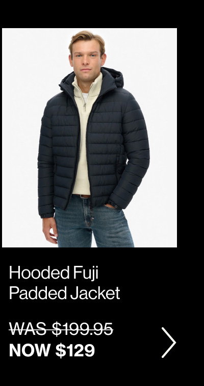 Hooded Fuji Padded Slim Fit Jacket