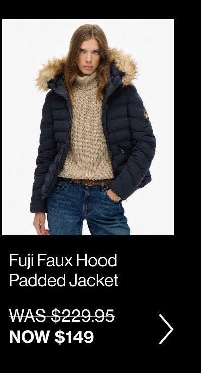 Fuji Faux Fur Slim Fit Hood Padded Jacket
