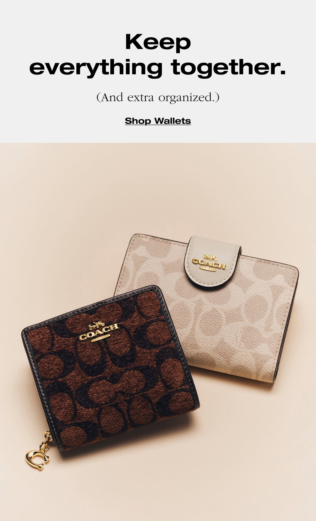 Keep everything together. (And extra organized) Shop Wallets