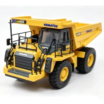 YI GONG YG605 RTR 1/50 2.4G RC Car KOMATSU Official Licensed Alloy Screw Dump Truck Simulation Engineering Electric Remote Control Construction LED Light Sound Fully Function Vehicles Models Kids Children Toys