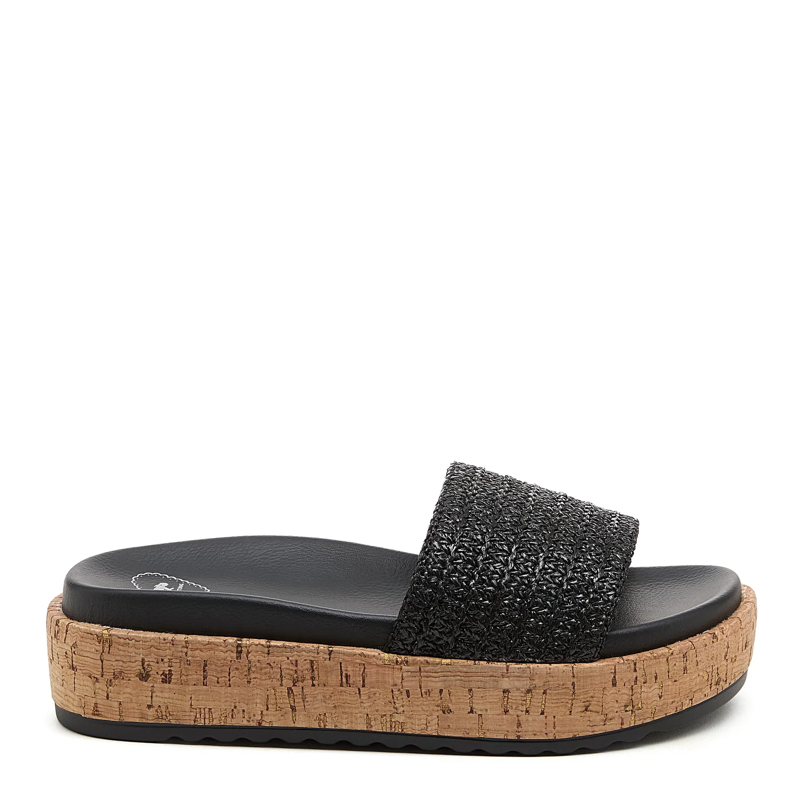 Image of Fay Black Slide Sandals