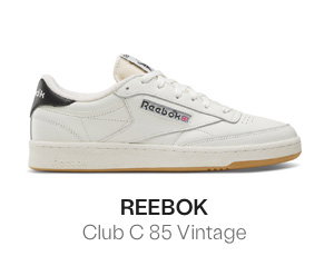 Reebok Men's Club C 85 Vintage Sneakers in White/Black