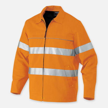Image of Hi-Vis Reflective Nano-tex Cotton Drill Work Jacket