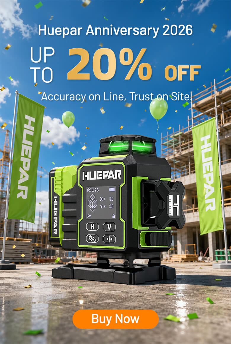 Huepar 13th Anniversary Sale | Up to 20% Off Laser Levels