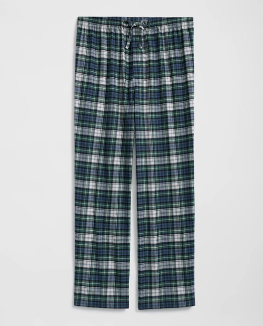 Image of Cotton Flannel Tartan Lounge Pants