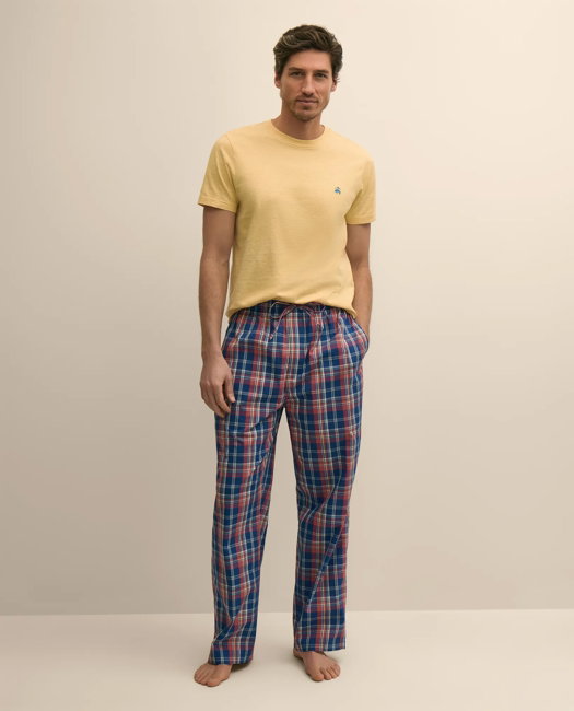 Image of Cotton Broadcloth Madras Lounge Pants
