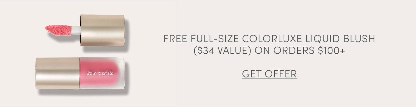 free Liquid Blush on orders $100+