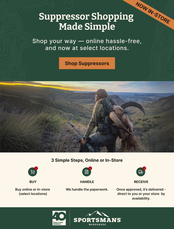 Suppressor Shopping Made Simple | Shop your way — online hassle-free, and now at select locations. | Shop Suppressors