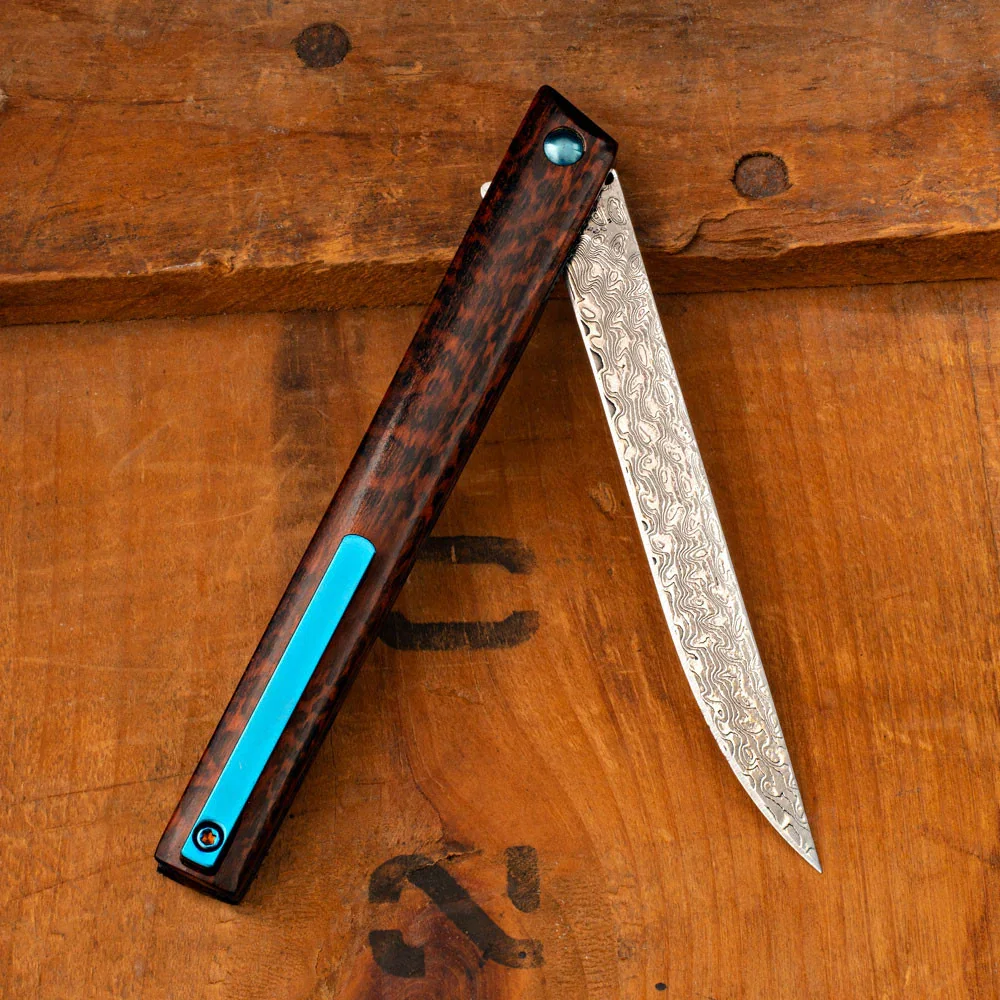 Image of Slim Profile Damascus Penknife