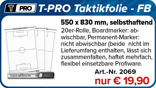 T-PRO Taktikfolie - Fußball