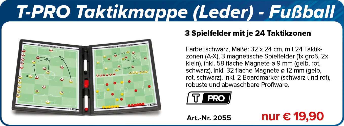 T-PRO Taktikmappe (Leder) - Fußball