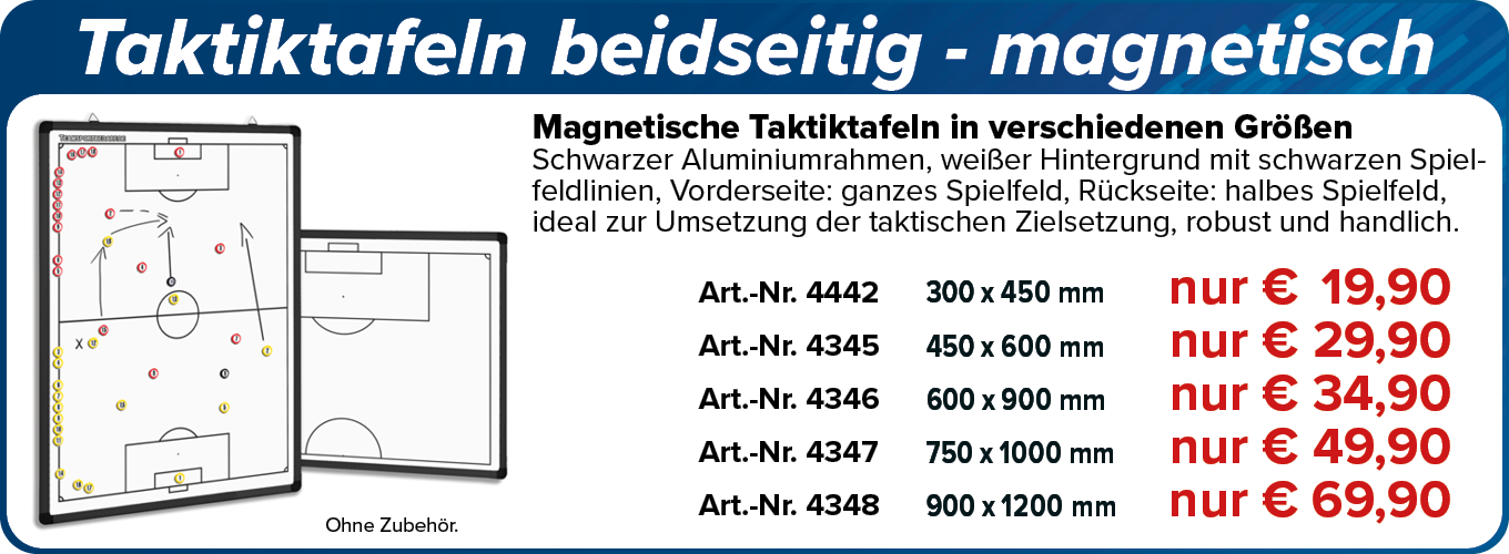 Taktiktafeln beidseitig - magnetisch