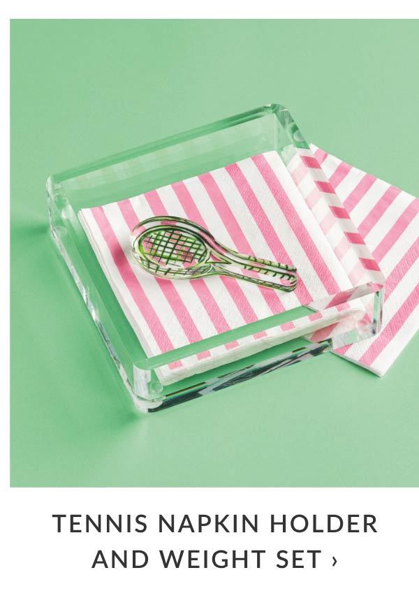 Tennis Napkin Holder And Weight Set