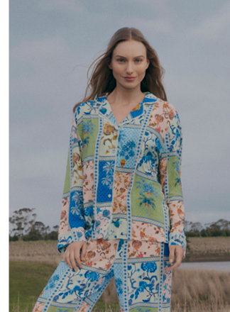 Chintz Tile Scallop Pyjama Set