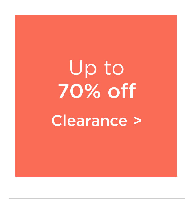 Up to 70% Off Clearance