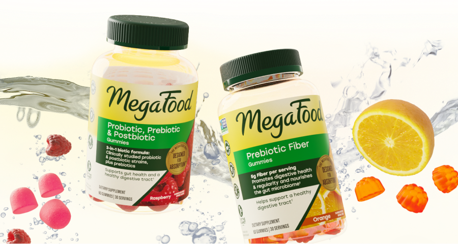 New MegaFood Probiotic, Prebiotic & Postbiotic Gummies & Prebiotic Fiber Gummies