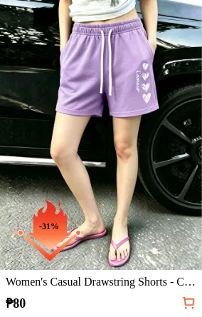 Women s Casual Drawstring Shorts -...