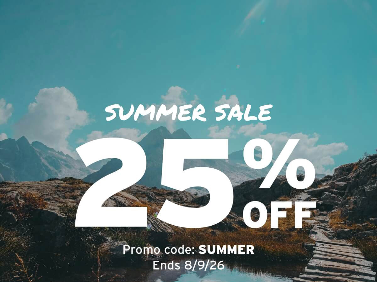Summer sale! Take 25% off with promo code SUMMER. Display images to learn more.