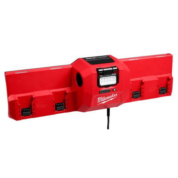 Milwaukee M18 and M12 Gangbox Rapid Charger, 4-Bay, Dual Simultaneous Charging, USB-C Ports, Model# 48-59-1804
