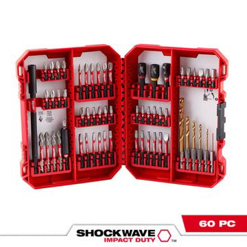 Milwaukee SHOCKWAVE Impact Duty Drill/Drive Set, 60-Pc., Model# 48-32-4097