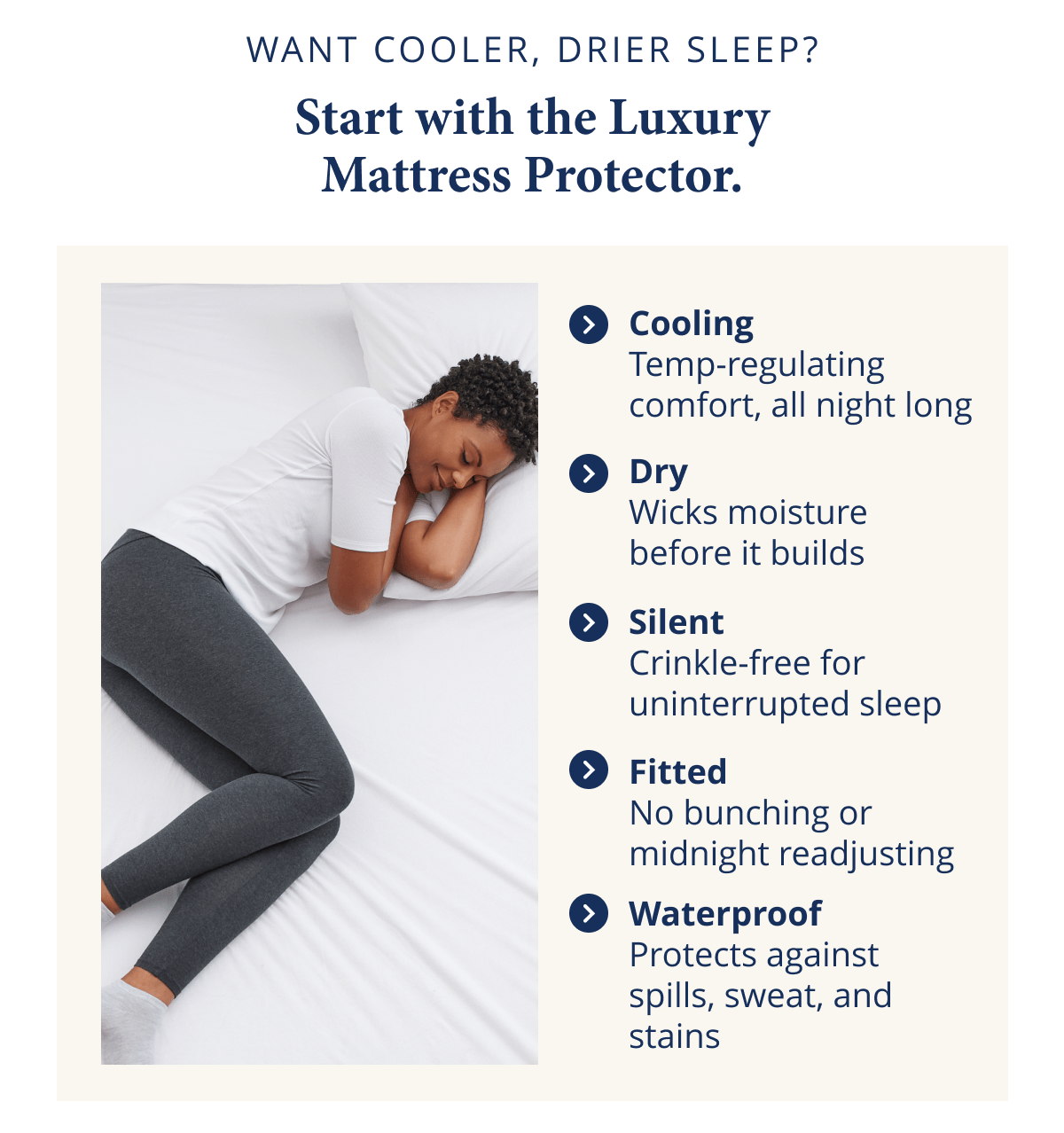 Want cooler, drier sleep? Start with the Luxury Mattress Protector