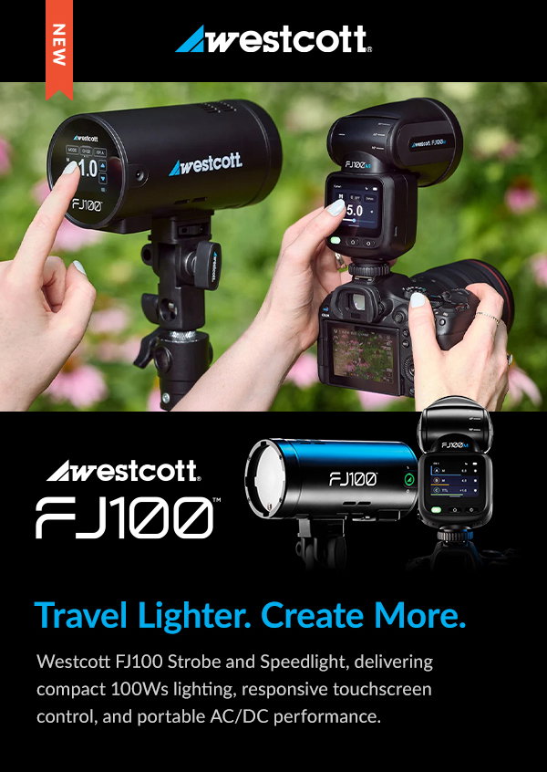 Westcott FJ100. Travel Lighter. Create More. 