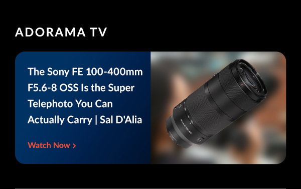 The Sony FE 100-400mm F5.6-8 OSS Is the Super Telephoto You Can Actually Carry | Sal D'Alia