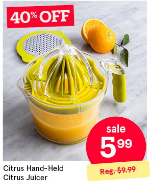 KSP CITRUS HAND-HELD CITRUS JUICER 15 X 13 X 8 CM CLEAR/GREEN