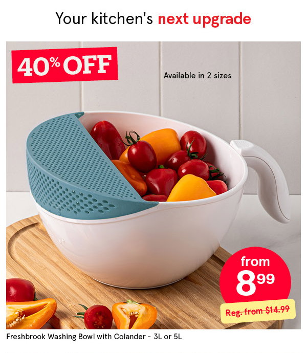 KSP FRESHBROOK WASHING BOWL W/COLANDER 3 L