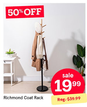 KSP RICHMOND COAT RACK 28 DIA. X 173 CM H WOOD/BLACK