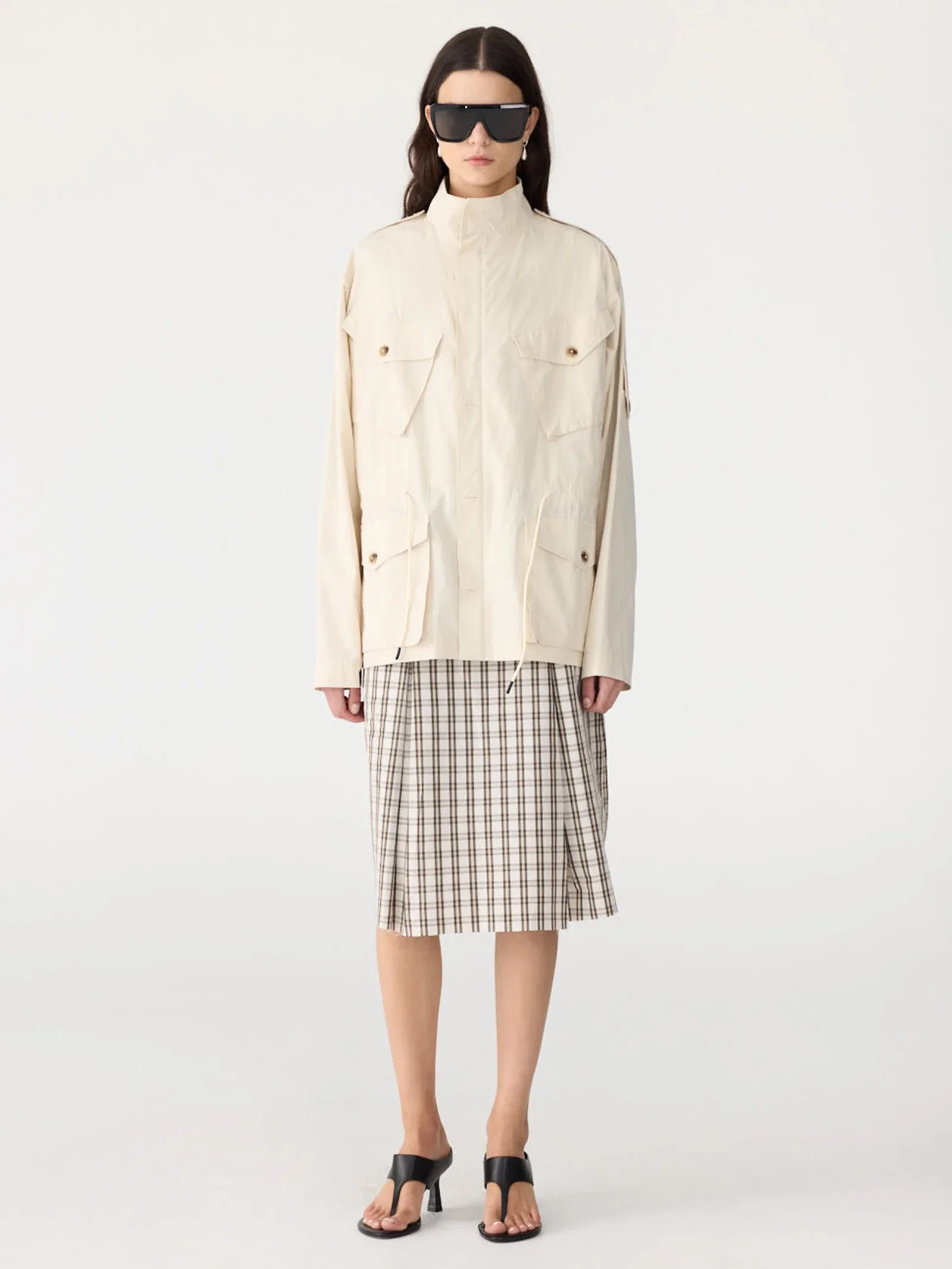 Image of Crushed Cotton Utility Anorak
